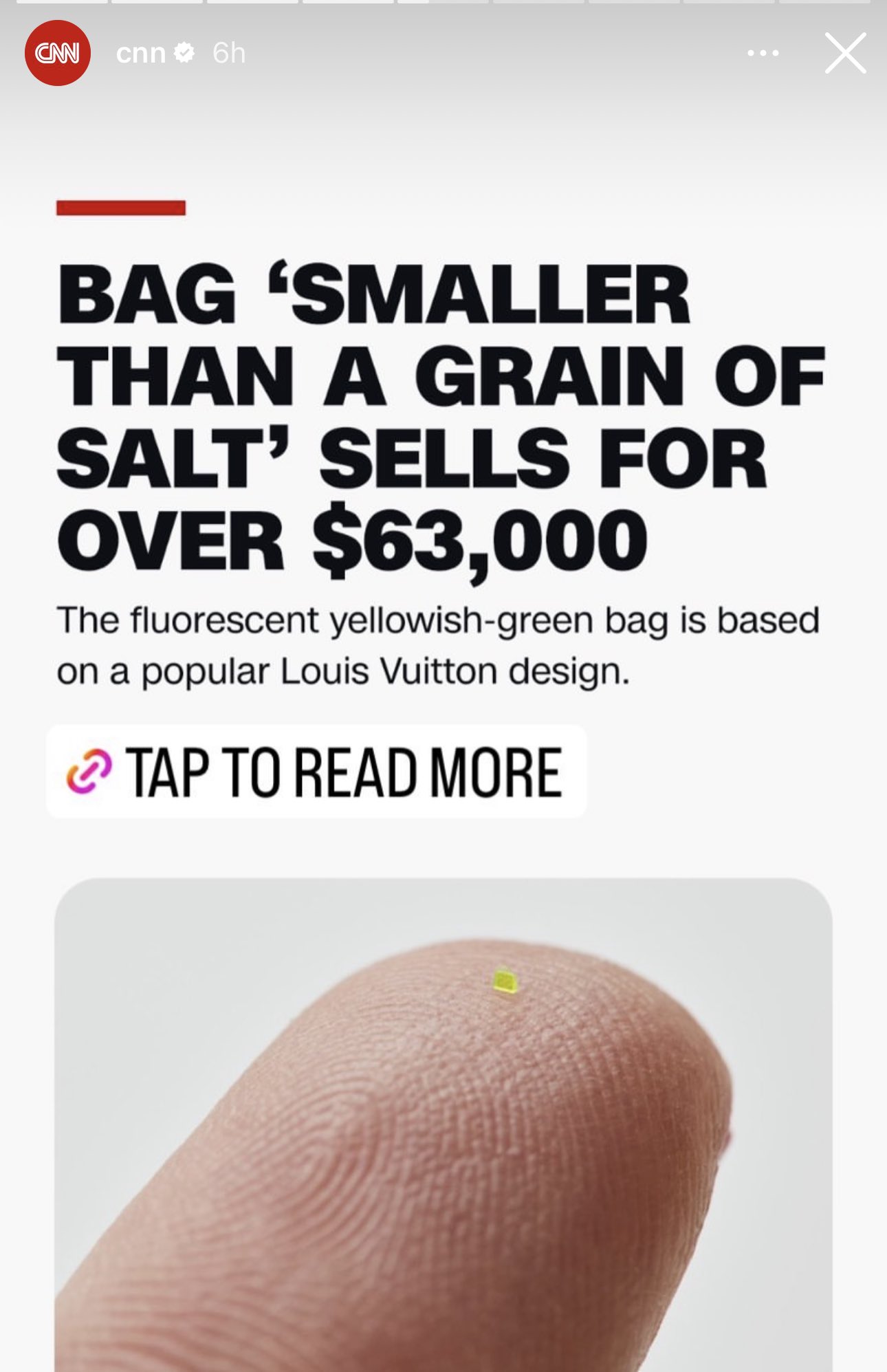 Louis Vuitton' handbag smaller than grain of salt sells for more than  $63,000