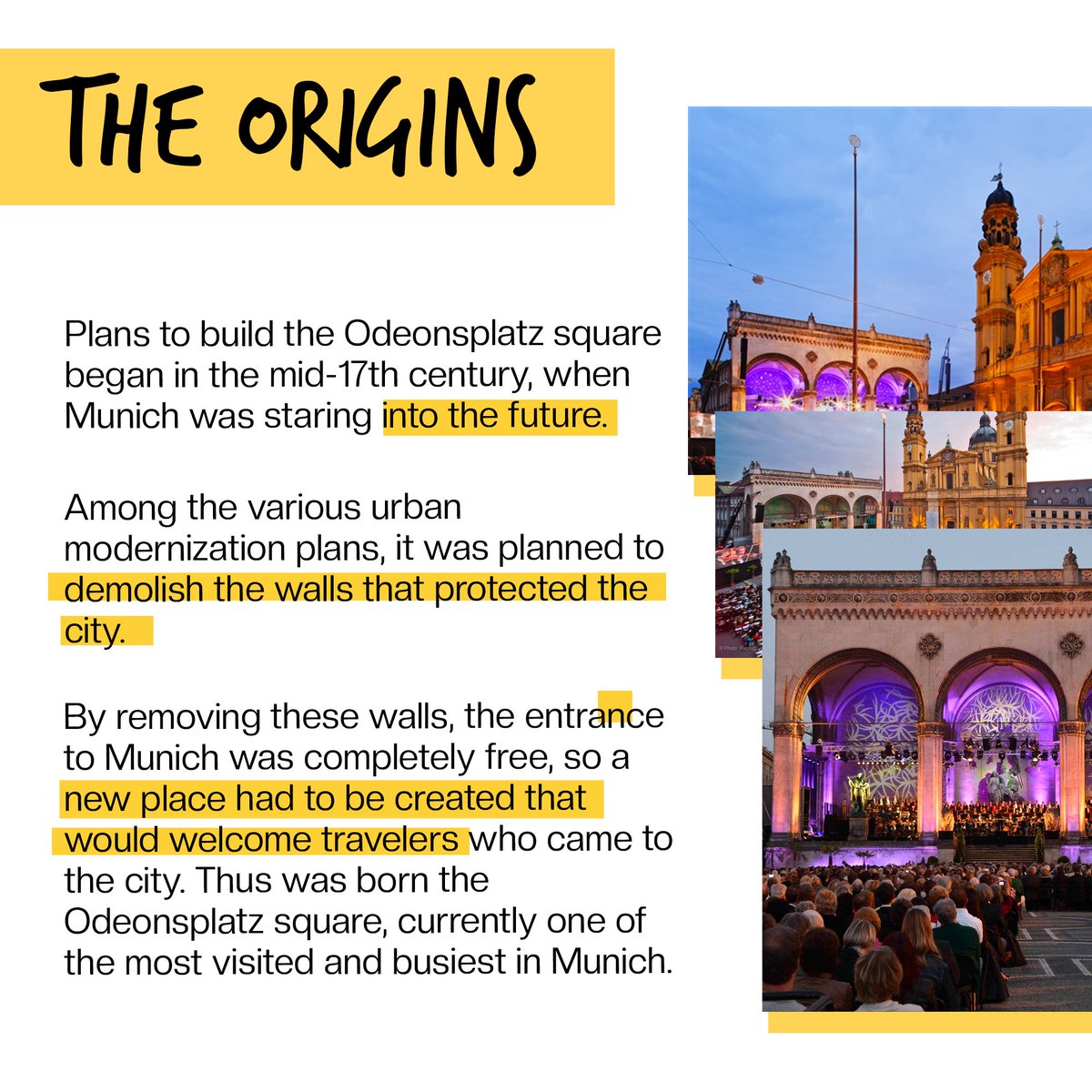 Tripaimofficial's tweet image. Odeonsplatz is one of the most visited squares in Munich, it was created to welcome the visitors of the city. 🤩

Read more about it in our blog and go to the link in our bio to download the free app. 📲

#tripaim #travelguide #freetravelguide #freeguide #freetour #traveladdict