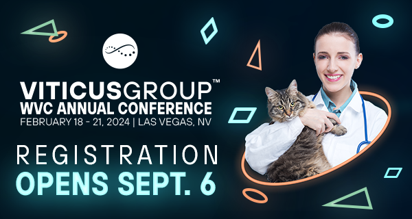 ViticusGroup_AH's tweet photo. MARK YOUR CALENDAR! The 96th WVC Annual Conference registration opens on 9.6.23 &amp; we're offering incredible savings the moment that registration opens. WVC returns to Mandalay Bay in Vegas 2.18 - 2.21.24; It's Time to Vet Differently! Join waitlist now https://t.co/35EQnIuHep https://t.co/ueoUm4yx0L