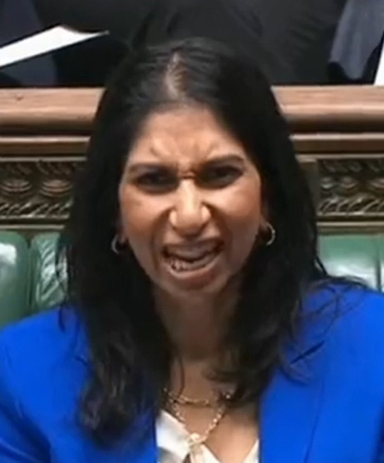 Now get out of our sight, you disgusting human being. Evil b#tch. #SuellaBraverman #ToryScumOut