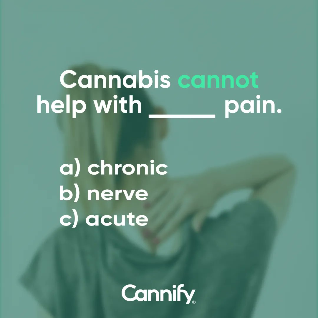 #Cannabis can be used to treat #pain caused by numerous conditions. However, when it comes to acute pain, such as the kind experienced when stubbing your toe, studies have shown that cannabis is not an effective remedy. Read more: cannify.us/education/cann…