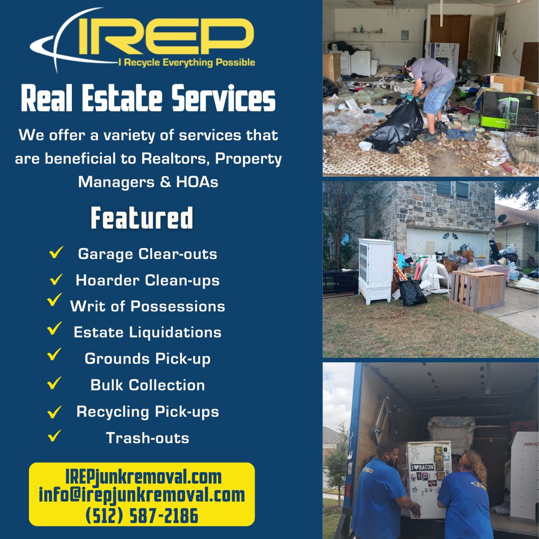 We help you save time, stress, money and the world. 

#junk #junkremoval #junkremovalservice #junkhauling #realestate #realestateservices #homeservices #commercialservices #austintx #local #localbusiness #supportlocal