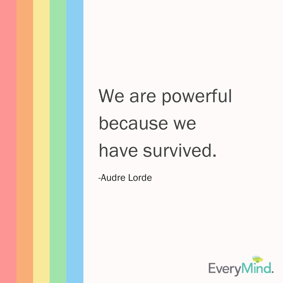 You are more powerful than you think. 

#Power #Powerful #Strength #LGBTQ #AudreLorde #LGBTQmentalhealth #LGBTQmentalhealthmatters #LGBTQmentalhealthawareness #LGBTQmentalhealthresources #LGBTQmentalwellness #LGBTQmentalhealthservices