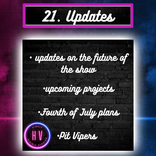 HighVisPodcast's tweet photo. Episode 21 is live now on all platforms!! Check it out!!
@HighVisCullen 
@HighVisDan 
@HighVisCaden https://t.co/gVZVurH0u3