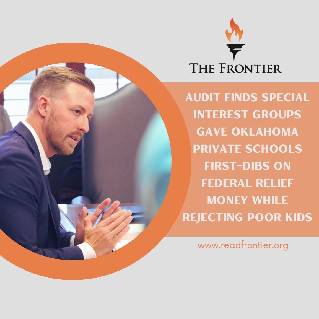 readfrontier's tweet image. Millions in federal relief money meant to help Oklahoma students during the pandemic was misspent at the hand of special interest groups who gave preferential treatment to private schoolers while hundreds of needy children missed out, a state audit found.
bit.ly/3XvPrae