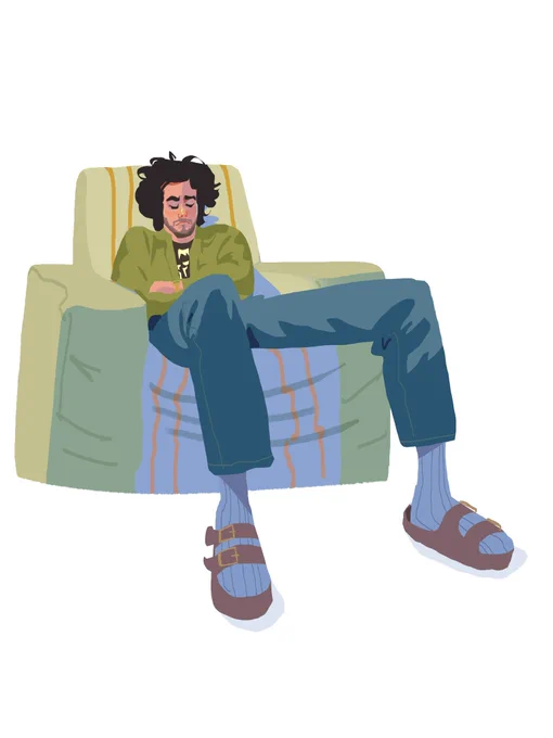 Drew my buddy David while he was taking a nap. Probably dreaming about the tomato soup and grilled cheese sandwiches we were about to have. 