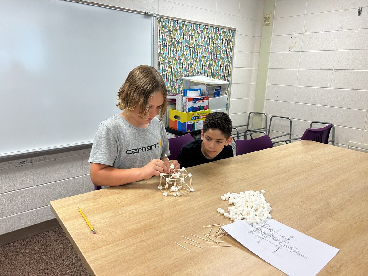 Today in math we used our new knowledge of fractions and measurements to measure our marshmallow towers. What a great way to end summer school!