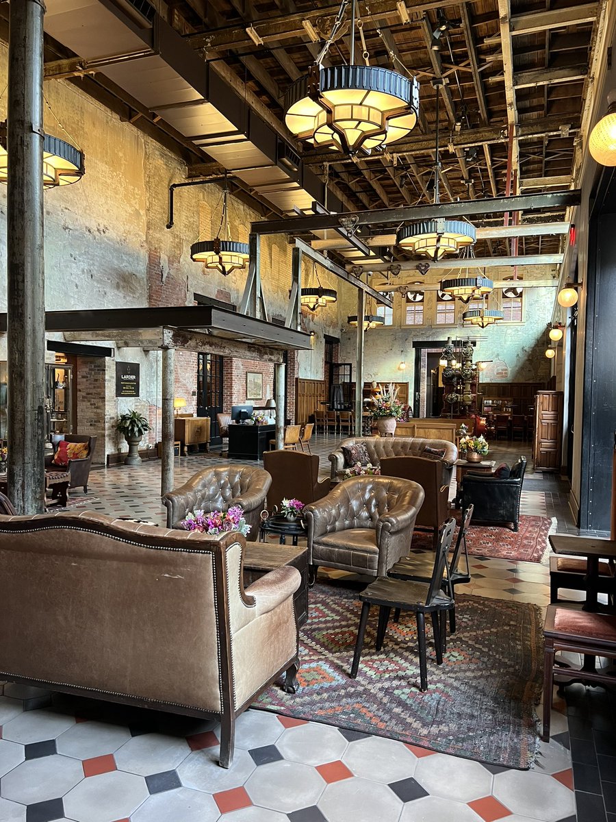 Staying at rather amazing Hotel Emma in San Antonio Texas - described as comfortable and unconventional -its certainly both

with 24hr library housing 3,7k volume archive of Sherry Kafka Wagner, a San Antonio icon, novelist, historian, Harvard Fellow, and cultural anthropologist.