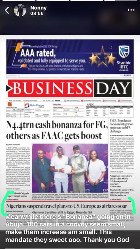 ...Shey you see say the shege no reach Aso Rock? Nigerians especially the poor are mandated to sacrifice for the betterment of the country but the ogas at the top are flexing the excess savings made through our sacrifices 😂 👉

ARISE TV| AMBODE| CHUDE| SUPREME COURT| ALEX OTTI