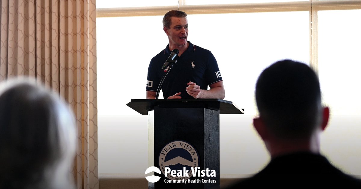 PVCHC's tweet photo. Peak Vista is proud to unveil the keynote speaker for this year's Breakfast of Champions®, announced to donors & community partners last night at the #BOC23 Launch event: @connorfields11! Hear his story at the main event on October 25, 2023. Learn more at https://t.co/udCfcajKzZ https://t.co/x2YEYe2ipt