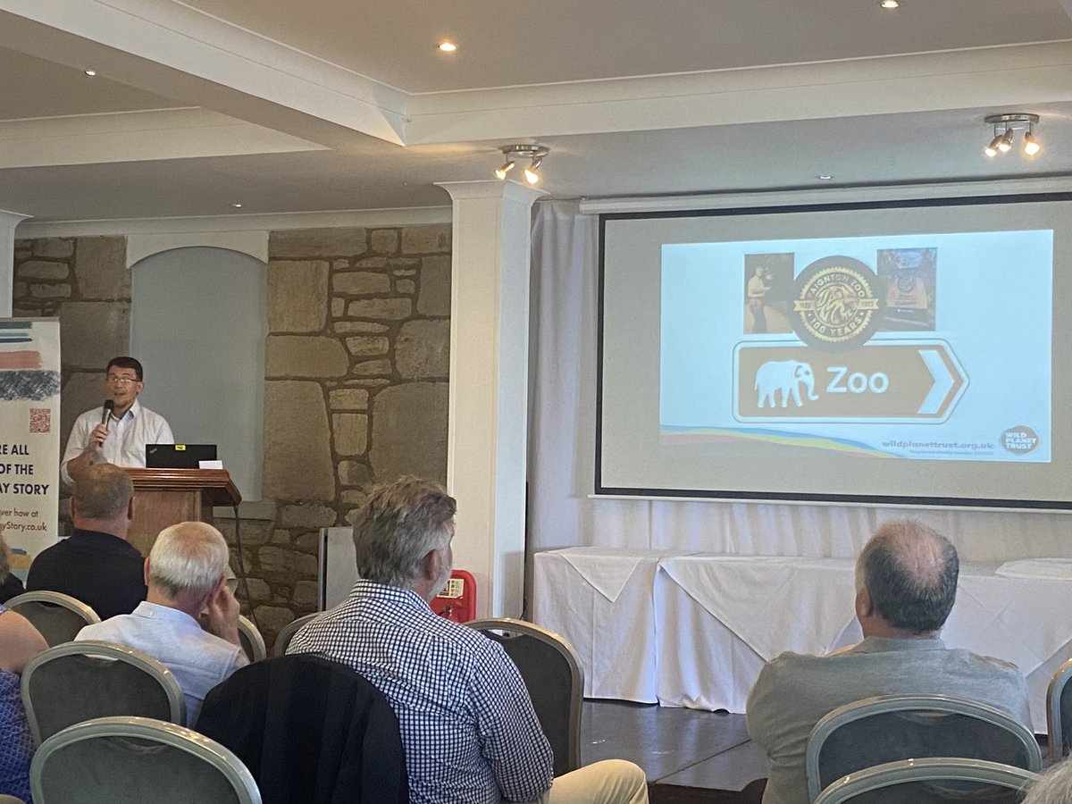 TorbayStory's tweet photo. We now have Steve Nash from the @WildPlanetTrust who run @PaigntonZoo sharing that this year is the zoo’s 100 yr anniversary. Steve is sharing their amazing history of how the zoo was open by Herbert Whitley in 1923. Their visitors say how proud they are of the Zoo. #TorbayStory https://t.co/LNo8R5jUr7
