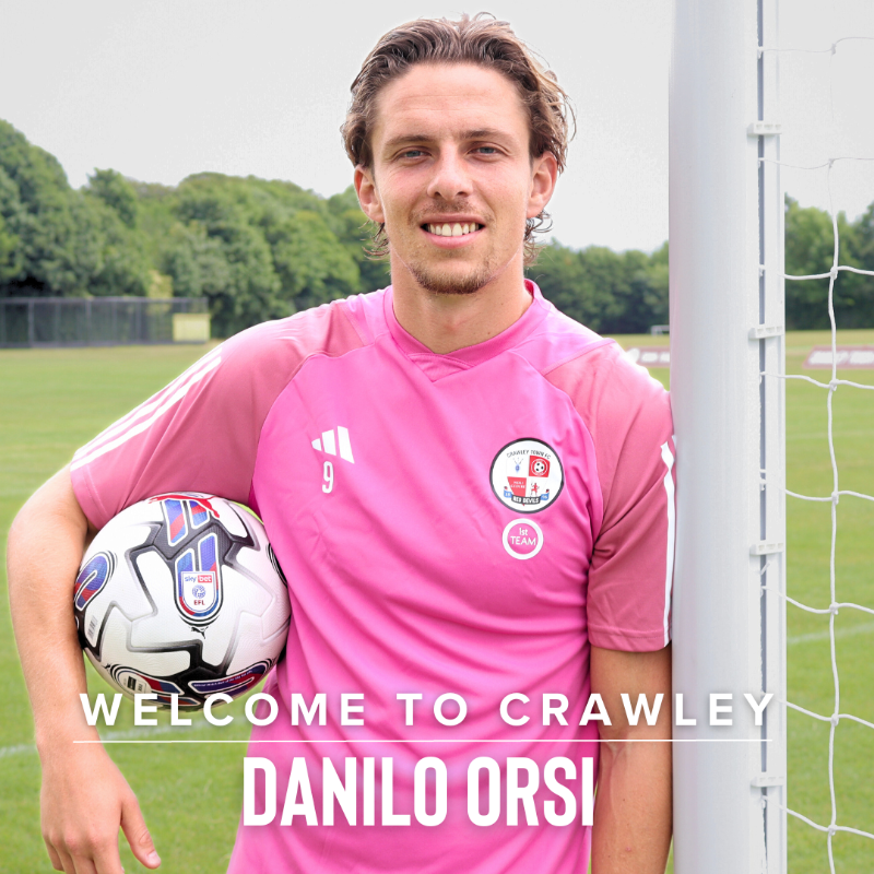 crawleytown's tweet photo. 📰 𝘿𝘼𝙉𝙄𝙇𝙊 𝙊𝙍𝙎𝙄 𝙎𝙄𝙂𝙉𝙎 𝙁𝙊𝙍 𝙏𝙃𝙀 𝙍𝙀𝘿𝙎

Crawley Town Football Club is delighted to announce the signing of striker Danilo Orsi from Grimsby Town!

#TownTeamTogether🔴