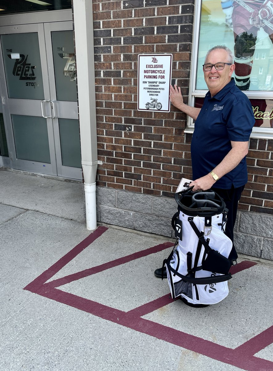 We'll always make space for Sharpie (and his bike) at the Memorial Centre! 

Congrats, Don. Enjoy your retirement. #GoPetesGo