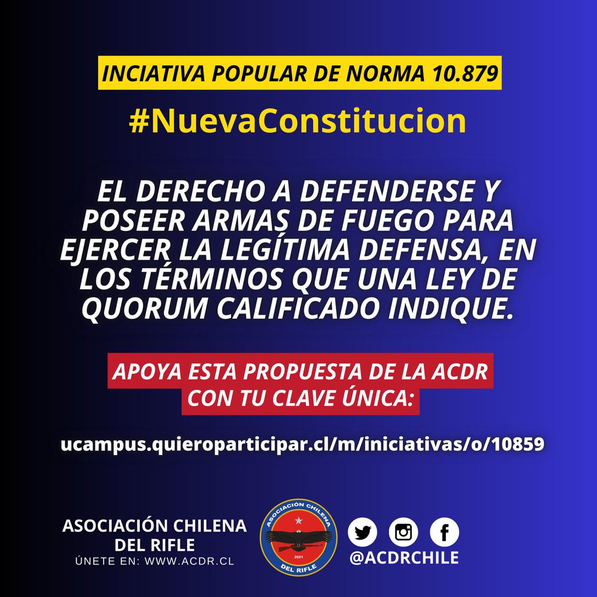 Jou_Kaiser's tweet photo. Estimados, los invitamos apoyar nuestra iniciativa como Asociación Chilena del Rifle para defender nuestro derecho a la legítima defensa. Haz clic en el siguiente enlace y apoya esta propuesta: https://t.co/KVvO9p968j https://t.co/kHNrOq6mkH