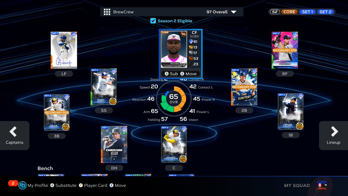 BREWERS FANS what is the best Brewers TT build right now? Show me your builds below 👇 #mlbthehsow #MLB #ThisIsMyCrew #themeteam #brewers #mileaukee #legends #lineup