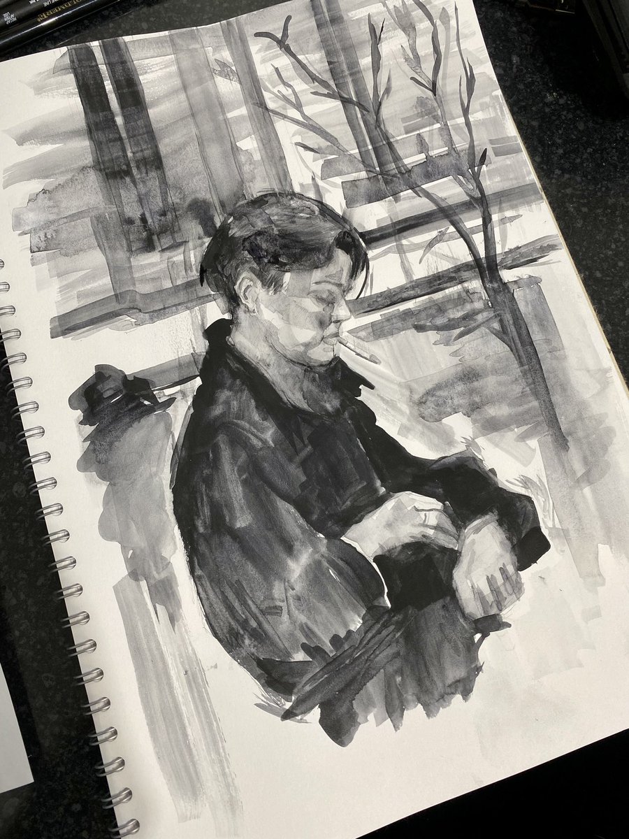 So, liquid charcoal is pretty cool…

#sketchbook #sketch #lifedrawing #blackandwhite #charcoal #charcoaldrawing #liquidcharcoal #art #draw #drawing