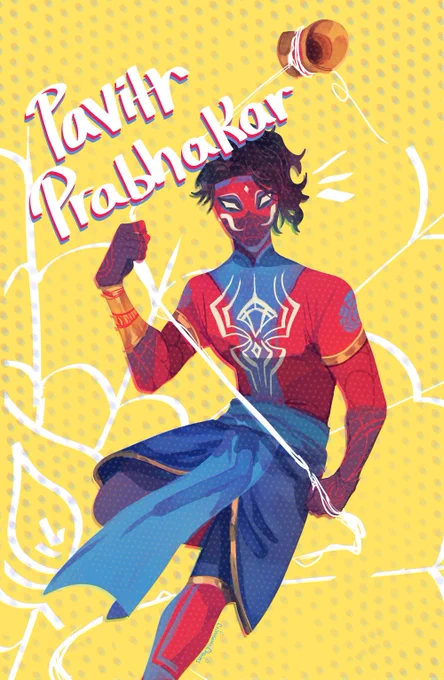 Finally got around to drawing one of my fave spider people <3 He's so funny and I love him XD  #SpiderVerse