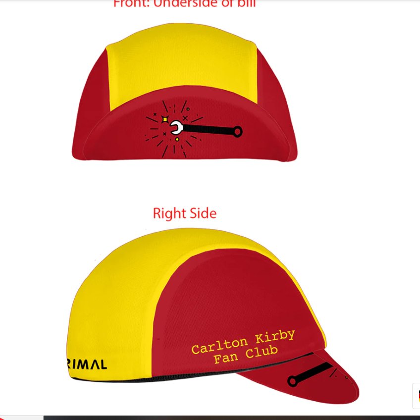 paulbennett76's tweet photo. ⭐️Carlton Kirby Fan Club ⭐️New Spanish Casquette 
This is one of my favourite things the fan club have ever done,it just looks so....Spanish. It ships during the Vuelta,head over to @PrimalEurope for a look. https://t.co/Q0l0rOQWM9 https://t.co/HGh2vbnYwK