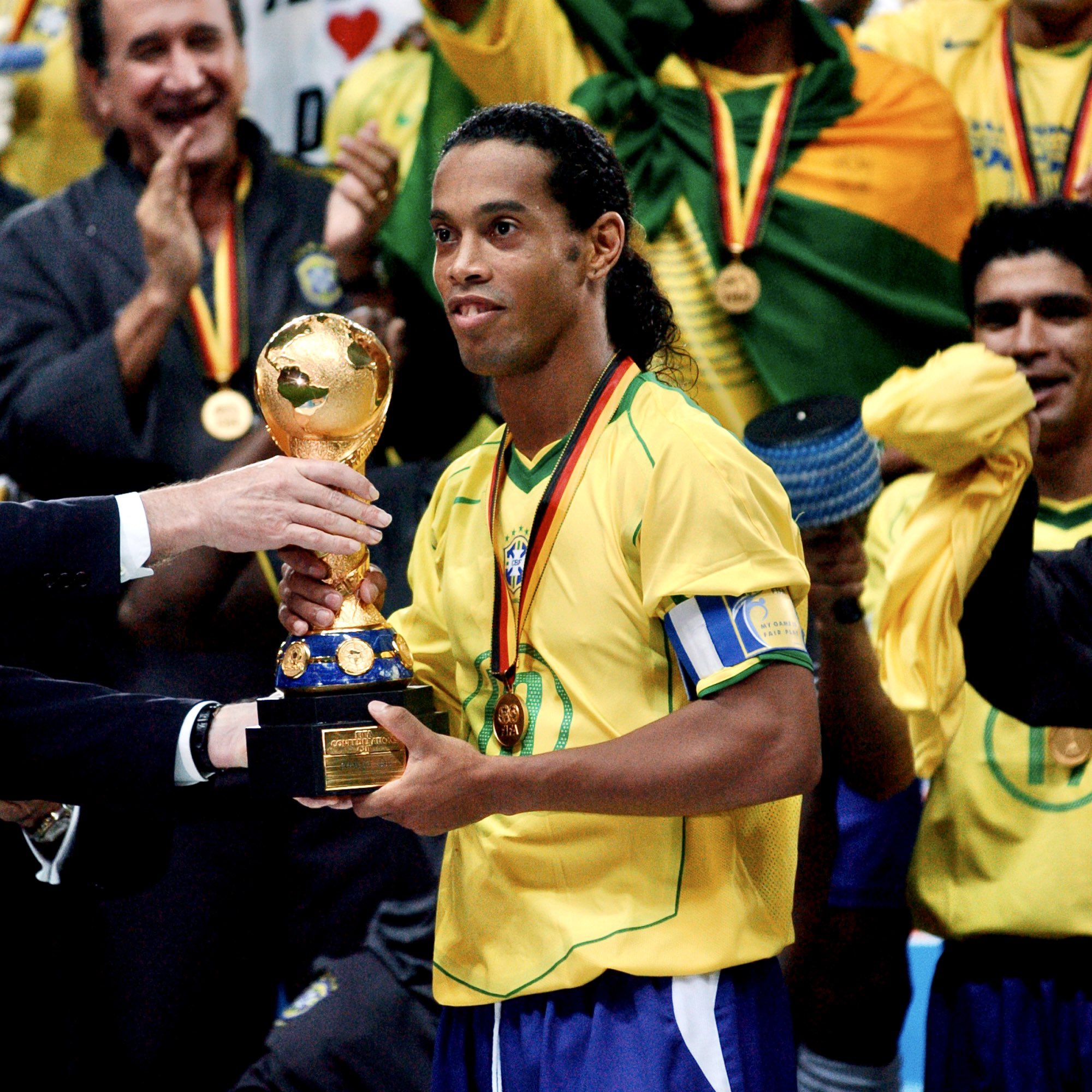 Sports Brief on X: "Today in 2005, Ronaldinho guided Brazil to their second FIFA Confederations Cup triumph as they beat Argentina 4:1 in the final 🇧🇷 Brazil holds the record for most
