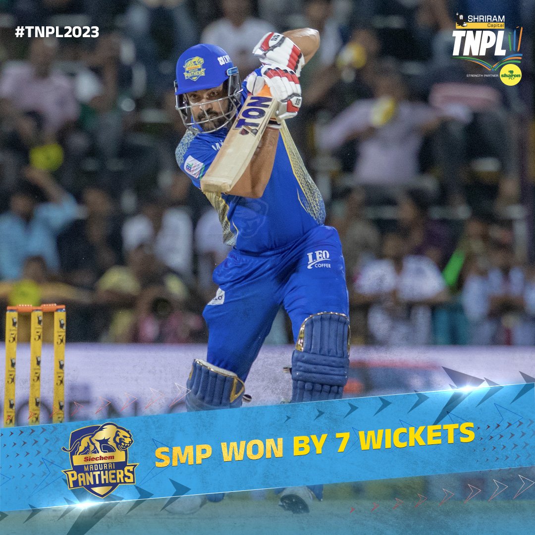 TNPremierLeague's tweet photo. Madurai proving tough!👊🏼
#TNPL2023🏏
#smpvsbt
#TNPLonstarsports
#TNPLonfancode
#PoduSakkaPodu
#EngaDilluEngaGameu
#NammaAatamAarambam💥
#NammaOoruNammaGethu💪🏼 https://t.co/dlvtrUCv2A