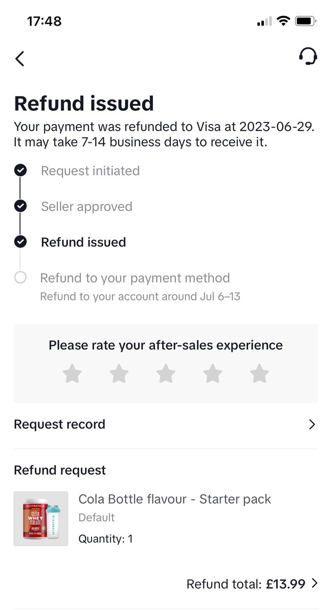 ReeLD's tweet photo. @Myprotein my son ordered some protein powder from your TikTok shop two weeks ago &amp; you still haven’t dispatched them, even though he paid P&amp;P, he decided to request a refund only to discover he won’t receive that for two weeks so you will have held on to his money for a month https://t.co/AVyFwekGYj