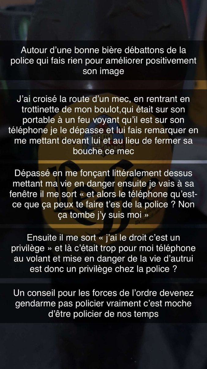 Super la police de nos jours 👍 @PoliceNationale #PoliceBrutality