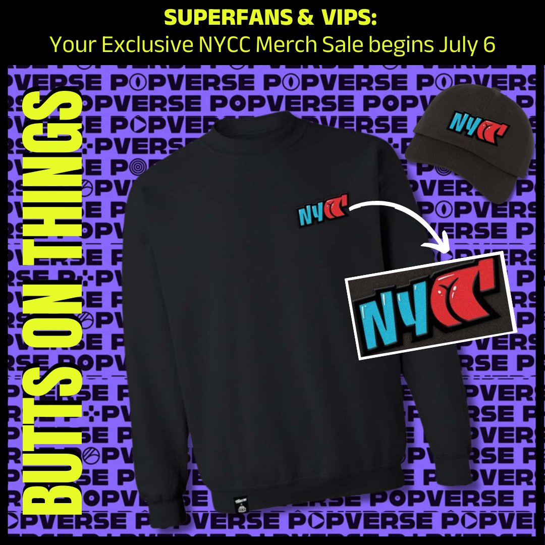 PopverseSays's tweet photo. Interested in an exclusive #NYCC merch sale? Become a Popverse member by Friday, June 30 at 11:59 PM ET to get access!

👉 https://t.co/XCuZ2iKneZ

Sale begins Thursday, July 6 at 12:00 PM ET and ends Monday, July 10 at 12:00 PM ET. Stay tuned to your email inbox for more! https://t.co/orxxbYg1uu