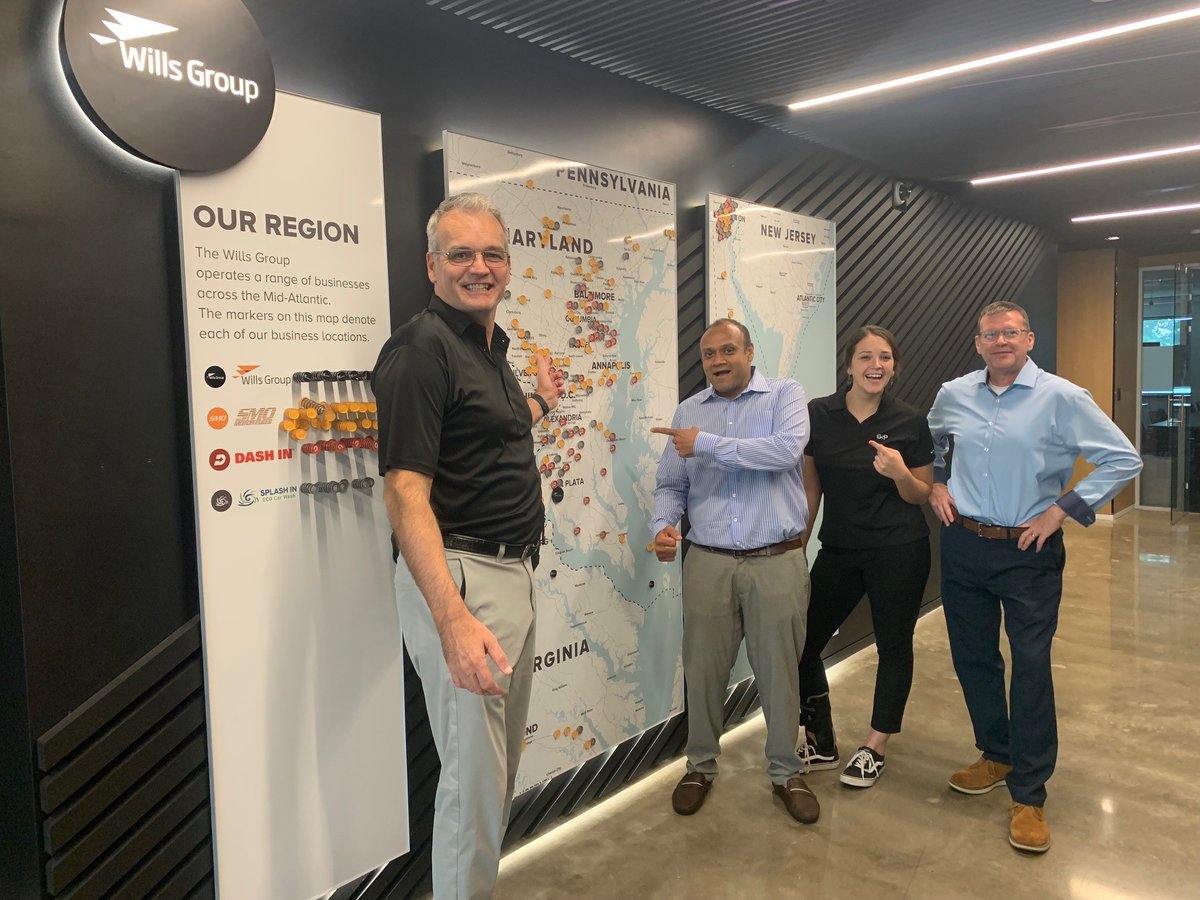 retailbetter's tweet image. Dave, Erin, and Shane were treated to a tour of The Wills Group headquarters by the G-Man himself! We're proud to work with such an outstanding organization and can't wait to continue working together. #CustomerService #Teamwork #DashIn #WillsGroup