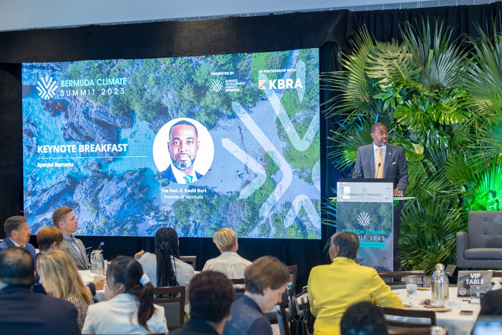 The <a href="/investBermuda/">Bermuda BDA</a> #BermudaClimateSummit was a success! I kicked off day 2 by introducing the keynote speaker from the UAE, His Excellency <a href="/alnuaimiai/">Abdulaziz Alnuaimi</a>, Assistant Undersecretary to the <a href="/Economyae/">وزارة الاقتصاد والسياحة</a>.

The UAE is thriving as a leader in the renewable energy sector, and it was
