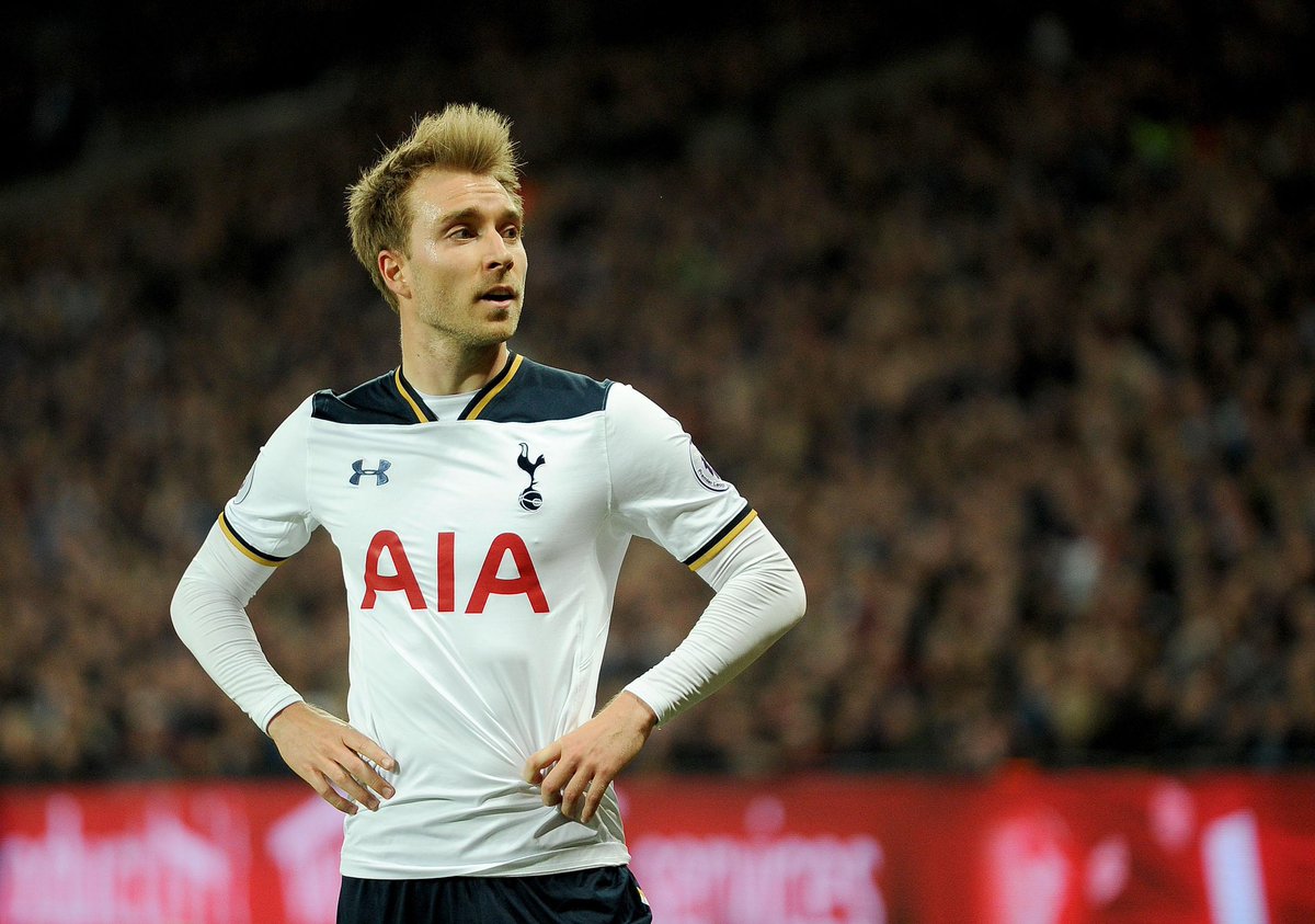 TheSpursWatch's tweet photo. 🎙️James Maddison:

"Christian was one of my favourite players growing up when I was in the lower leagues when he was in hot form at #Tottenham.

The iconic no.23 Eriksen was just something that would produce quality moments for this football club and to be able to swap shirts with a player of that ilk was very special to me." 🤍🏴󠁧󠁢󠁥󠁮󠁧󠁿