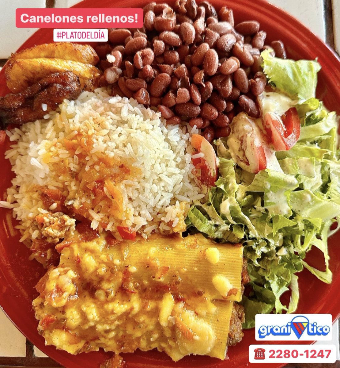 Hoy JUEVES...
Plato del día… 

CANELONES RELLENOS!
Incluye bebida natural. 

#comidacostarricense #platodeldía #pozole
#comidatipica #comidacasera #sopaazteca
#comidahechaconamor