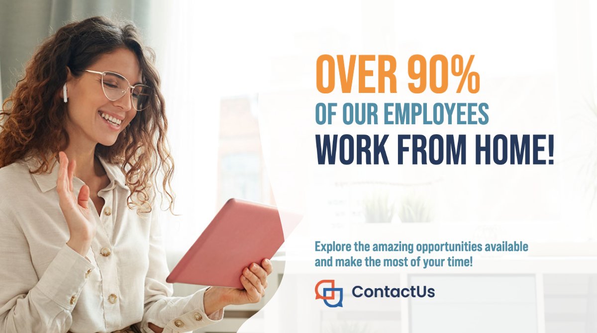 Happy National Work-from-Home Day! At ContactsUs over 90% of our employees work from home. Check out opportunities here: cusc.com/careers/