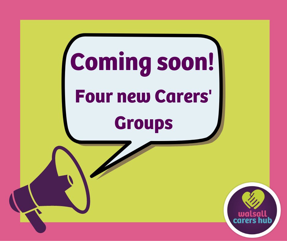 Stay tuned to find out more!

Sign up for FREE to access Carers' Groups along with all of the other support we offer Walsall Carers! Sign up via our website ow.ly/O0f050OYyaj
or call 01922 616 798

Find out how Walsall Carers Hub can support you in your caring journey.