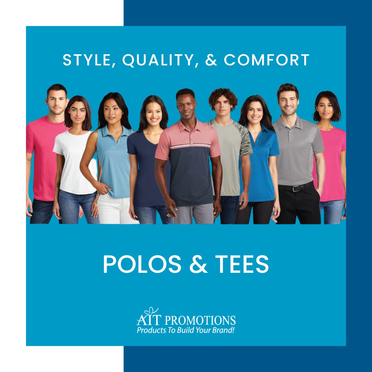 Polos And Tees –
🆈🅴🆂, 🅿🅻🅴🅰🆂🅴!

Comfy fabric and short sleeves for those long, hot summer days.
.
.
.
#apparel #summertees #polos #corporateapparel #brandable #summerapparel