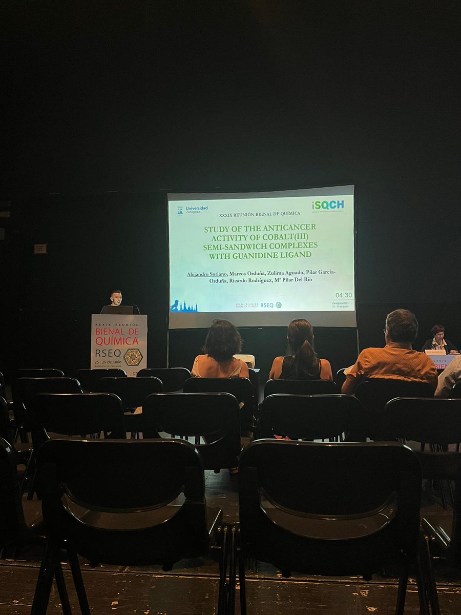 chiralcatgroup's tweet photo. Pleased to present our work at XXXIX Bienal de Química in Zaragoza #BQZ2023 @RSEQUIMICA @BQZ2023 (1/3). https://t.co/Mfr53pNXZR