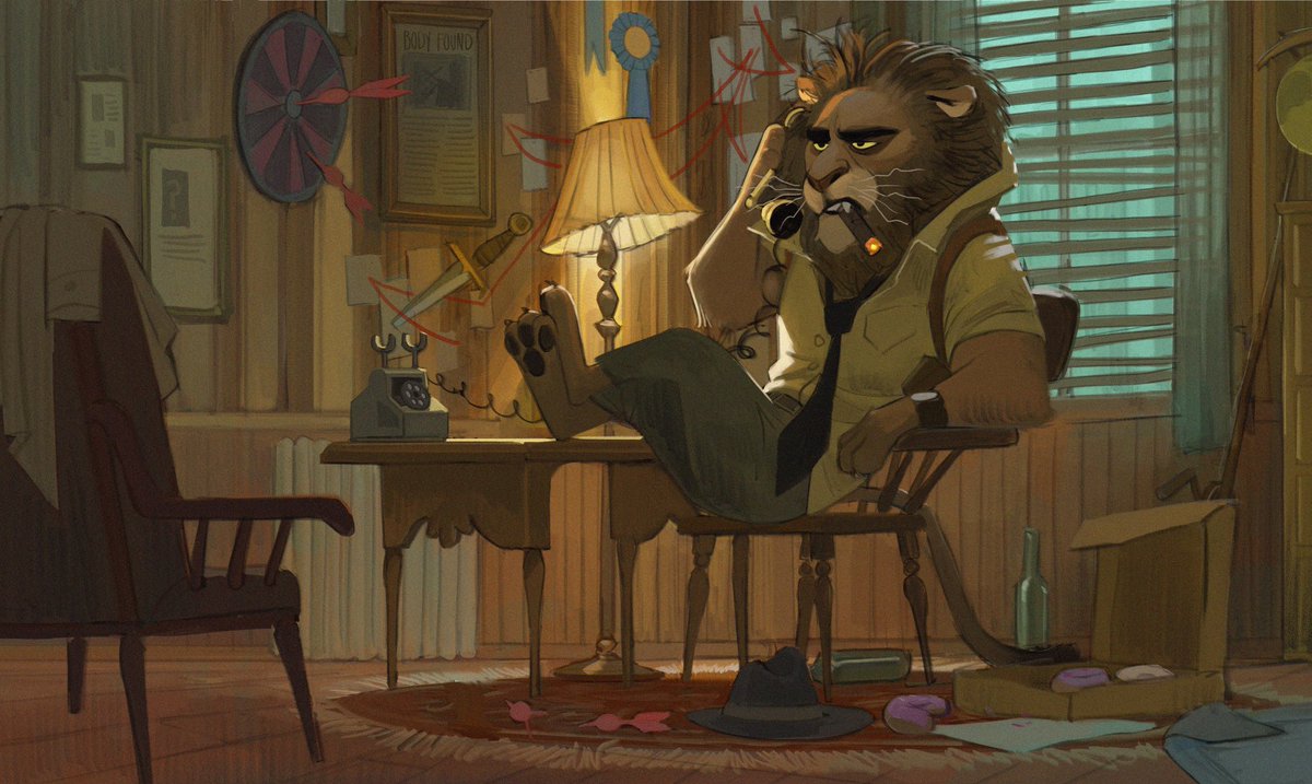 Inspector Lionel🦁👣 #artistsontwitter #characterdesign