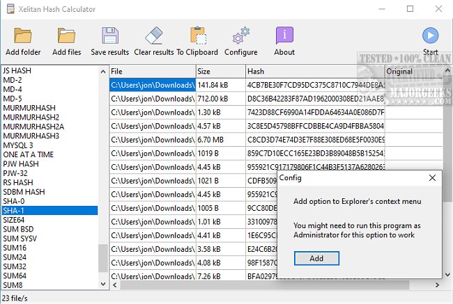 majorgeeks's tweet image. New! Xelitan Hash Calculator is a user-friendly tool for calculating hashes and checksums.
majorgeeks.com/files/details/… #freeware #filehash