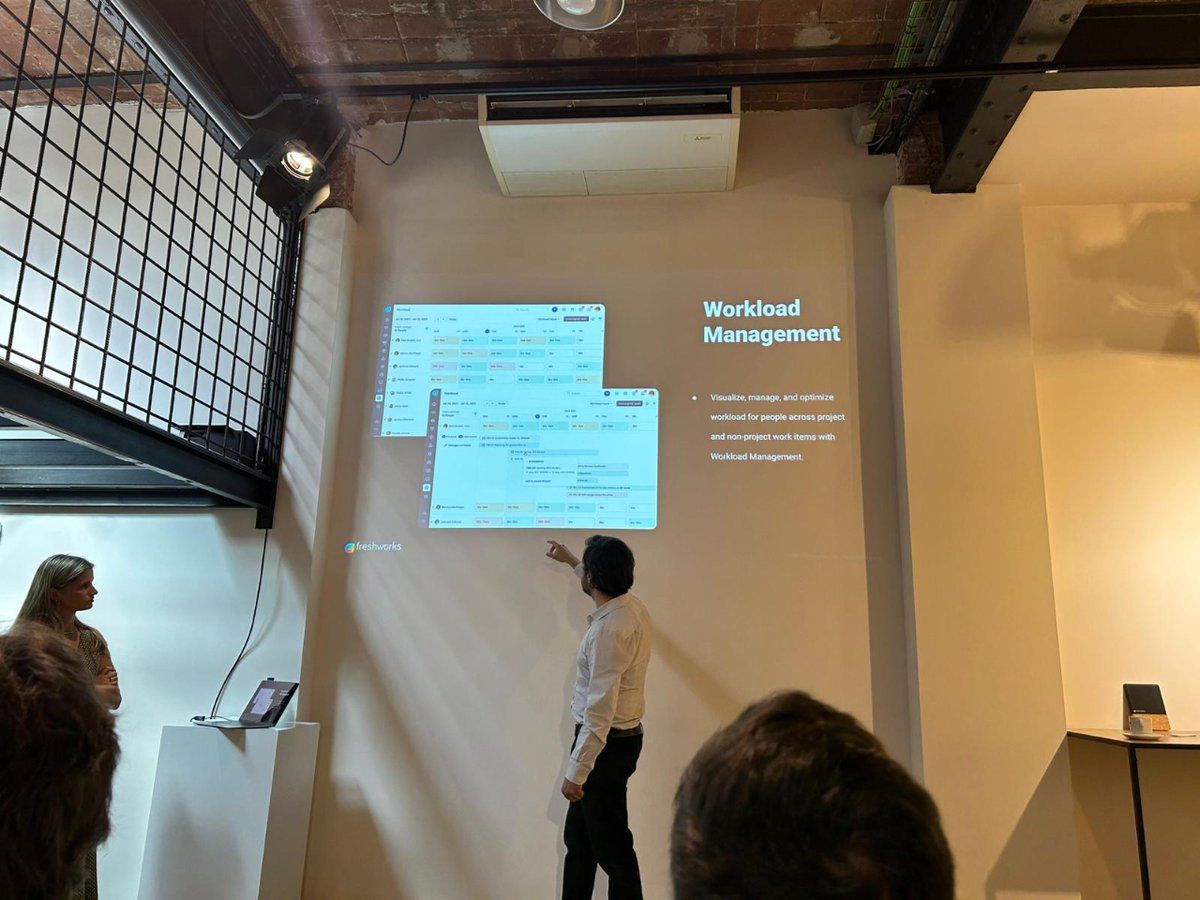 imaticatech's tweet image. Parte de nuestro equipo, asistió al evento organizado por #Freshworks en Barcelona para conocer de primera mano todas las posibilidades que nos aportará la irrupción de la inteligencia artificial aplicada a sus diferentes herramientas.