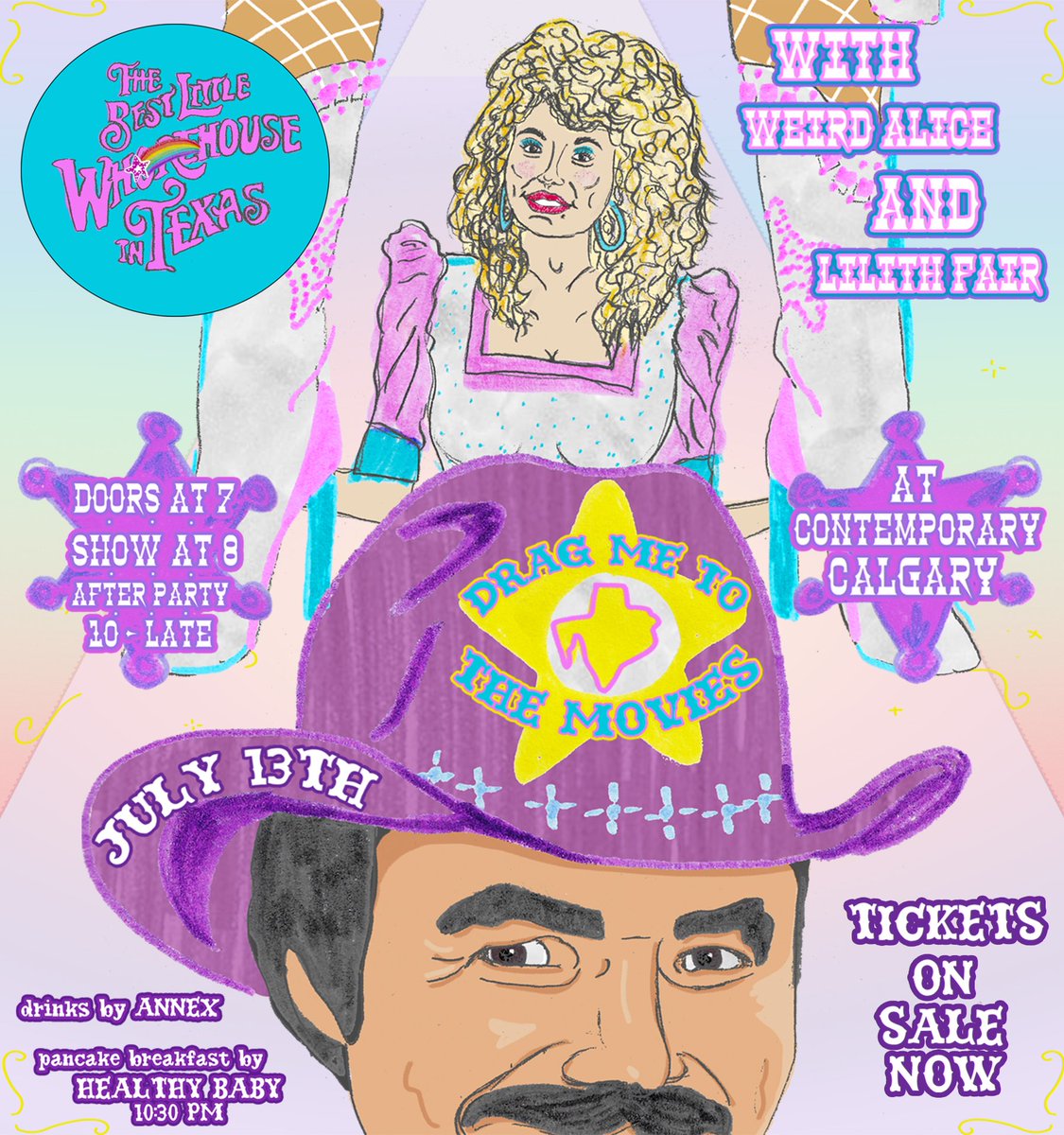 LilithFairYYC's tweet photo. July 13th at Contemporary Calgary!
@DragMe2TheMovie hosted by @watchwithweird and Lilith Fair presents: "The Best Little Whorehouse in Texas"

Followed by a sickening after-party featuring local icons! https://t.co/KOmd3eUozL