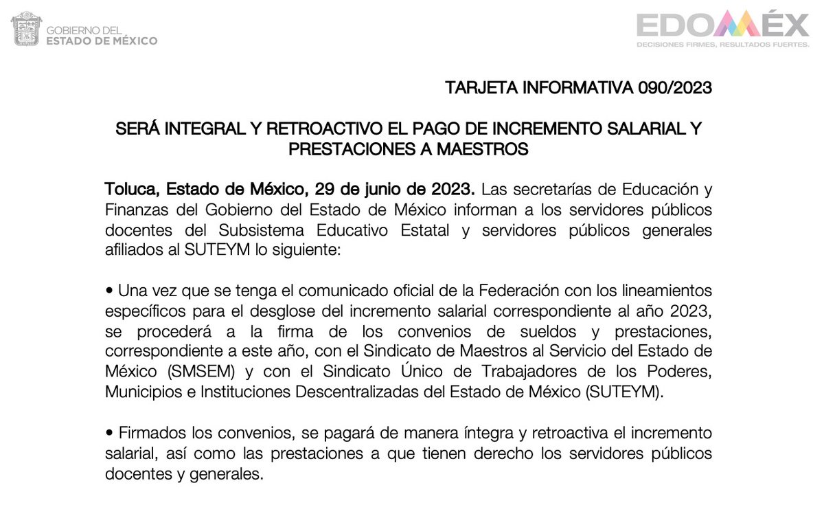 FinanzasEdomex's tweet photo. Será integral y retroactivo el pago de incremento salarial y prestaciones a maestros: https://t.co/gEpFjrPaWJ https://t.co/JEs5nvyhjw