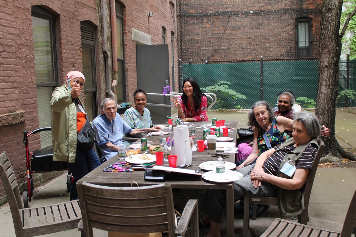 While our Reading Room group is on hiatus until early August, we were able to have our first group luncheon before the break! Year long participants were finally able to see one another in person and it was a lovely time! #socialization #community #olderadults #nonprofitwork