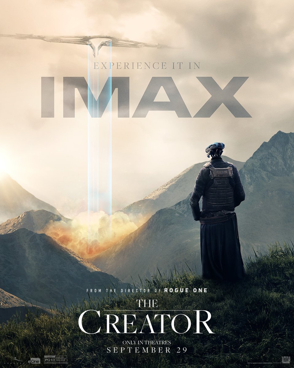 20thcentury's tweet photo. Experience Gareth Edwards’ new vision with an extended trailer for #TheCreator prior to #IndianaJones and the Dial of Destiny in @IMAX! https://t.co/x9oVbl8JgO