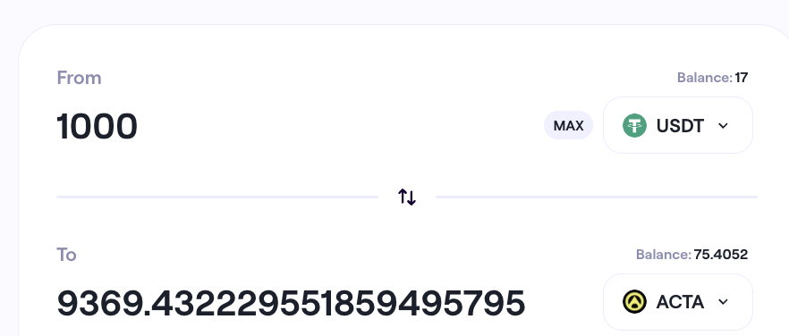 ActaFi's tweet photo. 📈 ActaFi Swap gives you more!

👀 Did you notice that ActaFi Swap is giving a better return on swaps than our competitors?

Within the ActaFi Ecosystem, the user is king 👑!
#ActaFiSwap #ActaNonVerba #ActaFi #ActaFinance #TraderJoe #DeFi #Trading #Cryptocurrency #Crypto