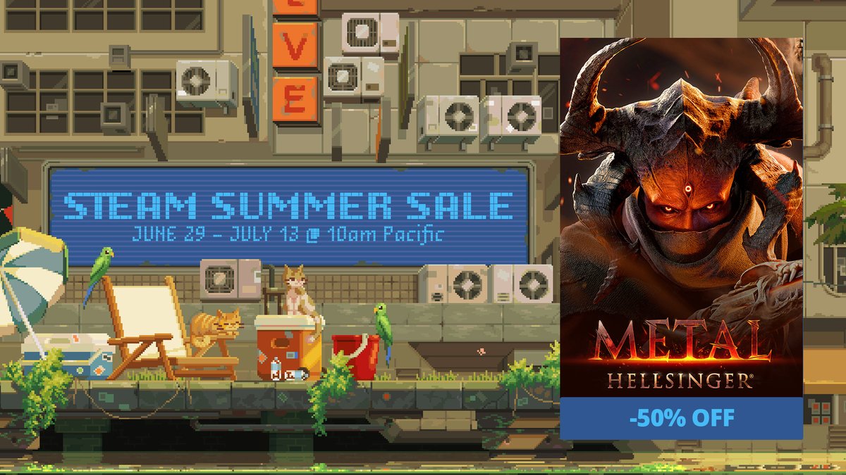 Metal: Hellsinger on X: Hellsingers, we're celebrating 1 year of  headbanging goodness with our 1 Year Anniversary Steam Sale! Grab Metal:  Hellsinger and DLCs for up to 55% off. This is one