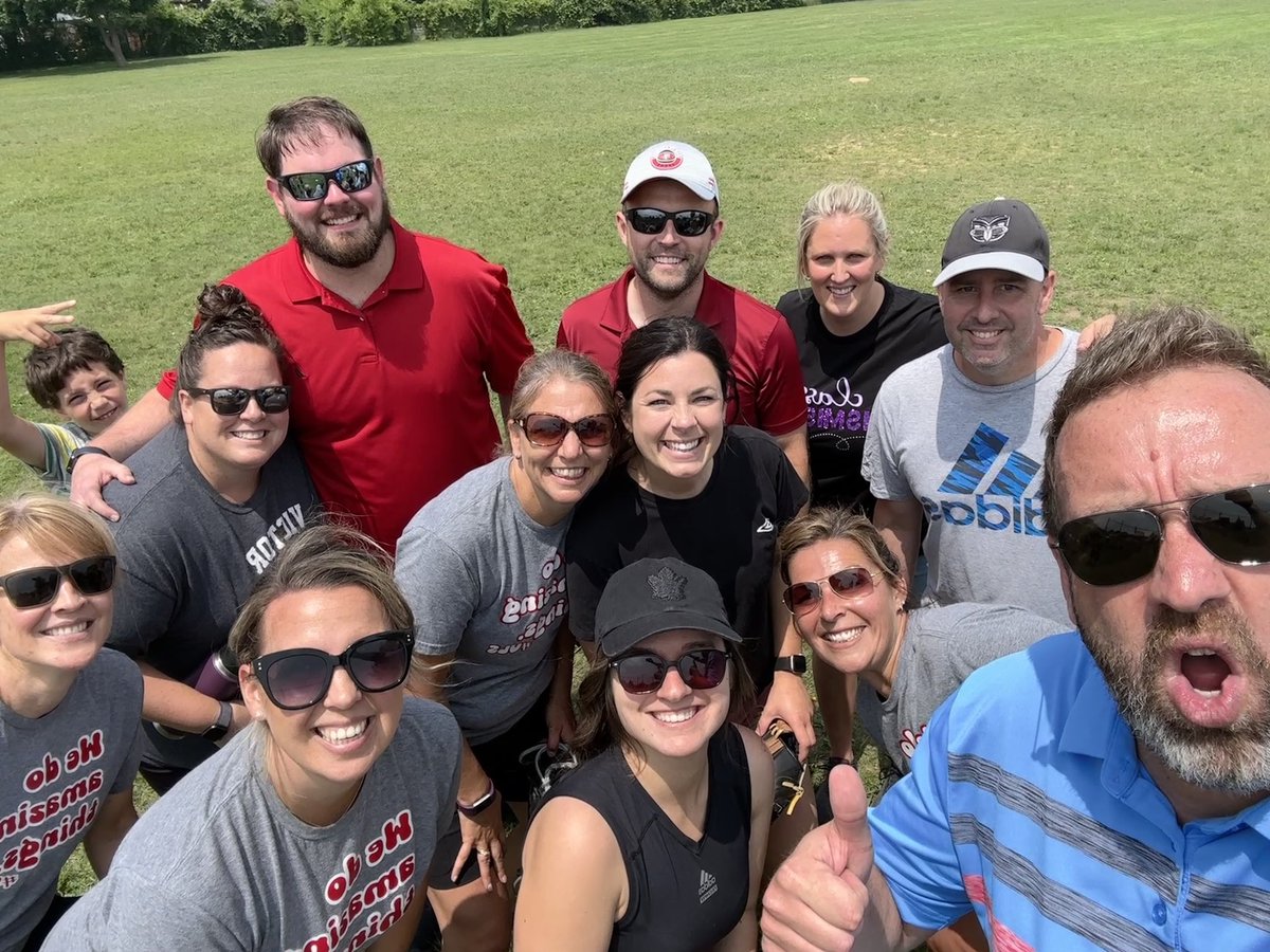 Staff vs Student softball game at <a href="/VLS_School/">Victor Lauriston Public School</a> today - we squeaked out a narrow win for the millionth year in a row! Have a great summer, everyone. #lkdsb