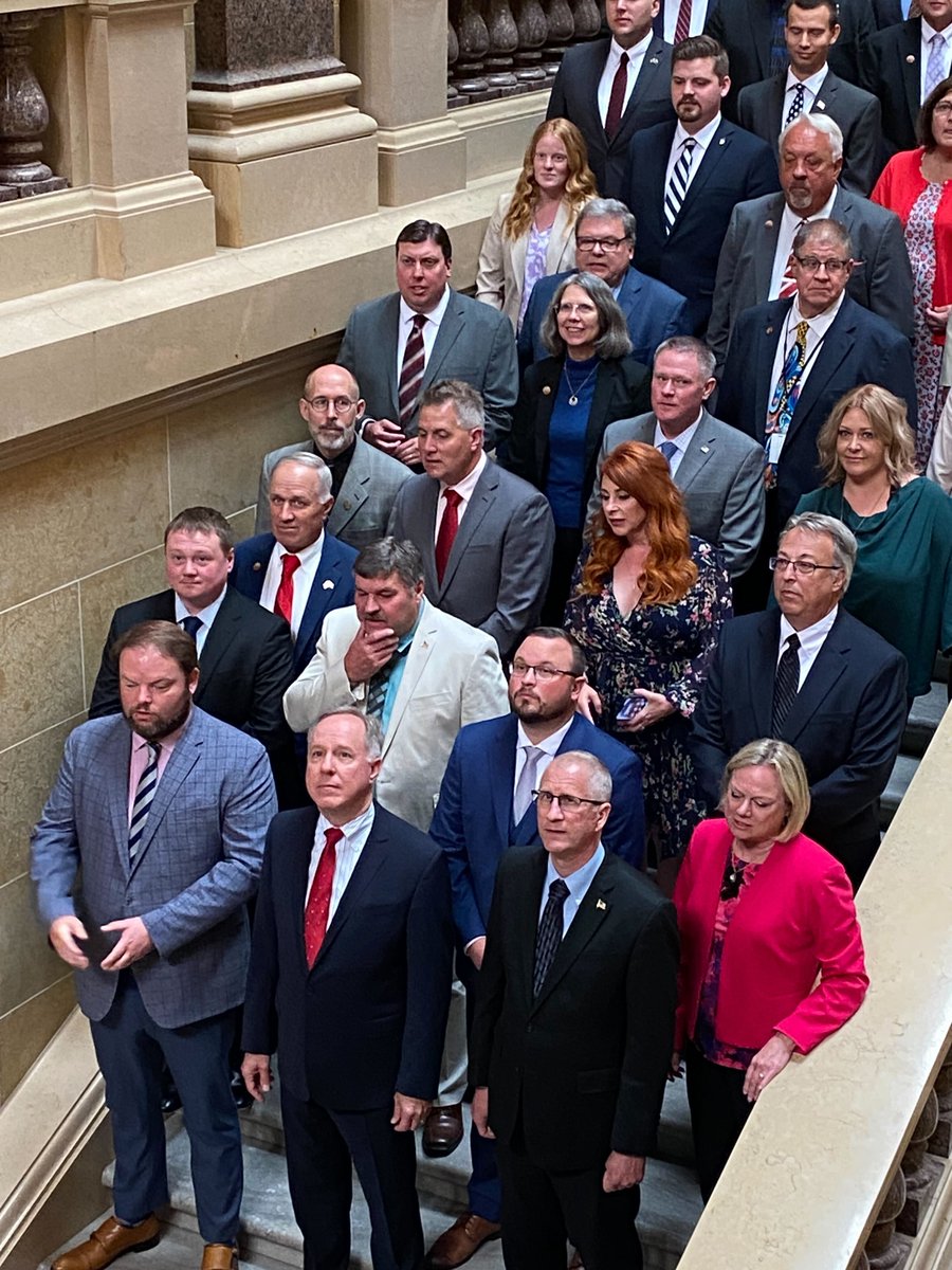 tmj4's tweet photo. NEW: Wisconsin Assembly Republicans hold media event before voting in spending plan that cuts income taxes, UW budget and increase K-12 funding. @HarrisonMKE reporting https://t.co/qu8R69z3Sw https://t.co/8NpEEyQZol