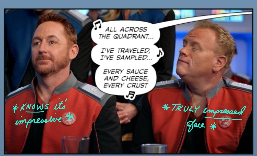 #ChiefEngineerNewton knows good quality lyrics when he hears them.

Kudos to #Gordon (via @xeow) for penning a very moving version of 'My Heart Will Go On' for #Bortus. 

#TheOrvilleInked
#TheOrville