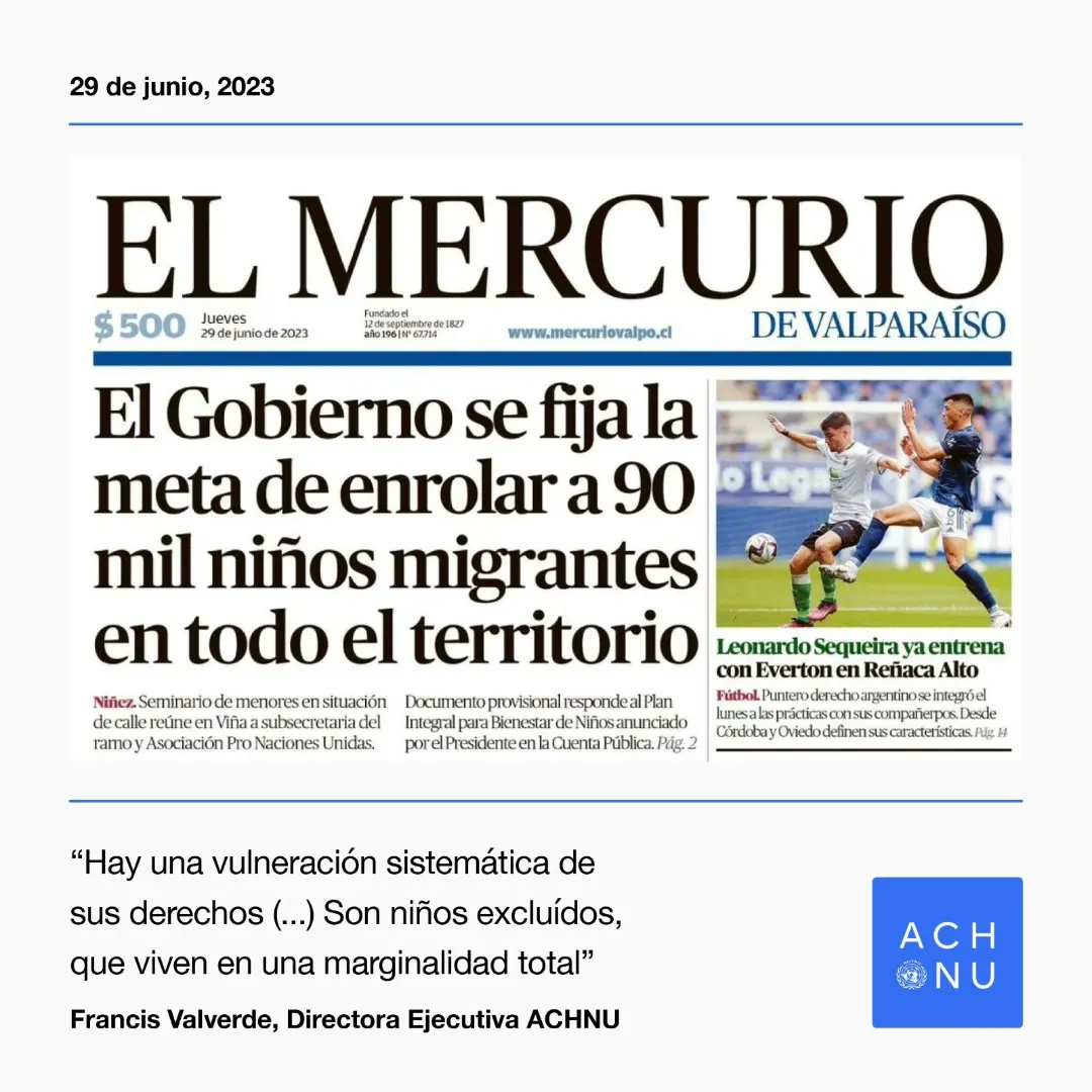 ACHNU's tweet photo. Compartimos con ustedes la entrevista realizada por el @mercuriovalpo a Francis Valverde, Directora Ejecutiva de Achnu, y otras autoridades, en el marco de la realización del Seminario "La infancia que nos robaron: la niñez en situación de calle"

#lahuelladelacalle https://t.co/jczIv7nVDS