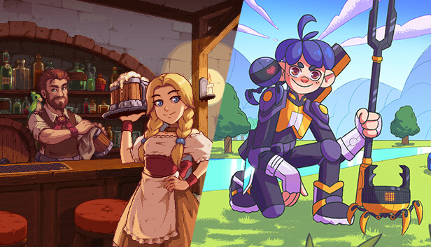 Introducing...Cozy Discovery Bundle ✨ Get #NovaLands 🏭 and #TravellersRest 🍺 together and save 29% for a Limited Time! Explore, engange and automate your industry in Nova Land while exploring a Mid Ages Fantasy Tavern Simulator at Travellers Rest. Let the chill begin! ⬇️