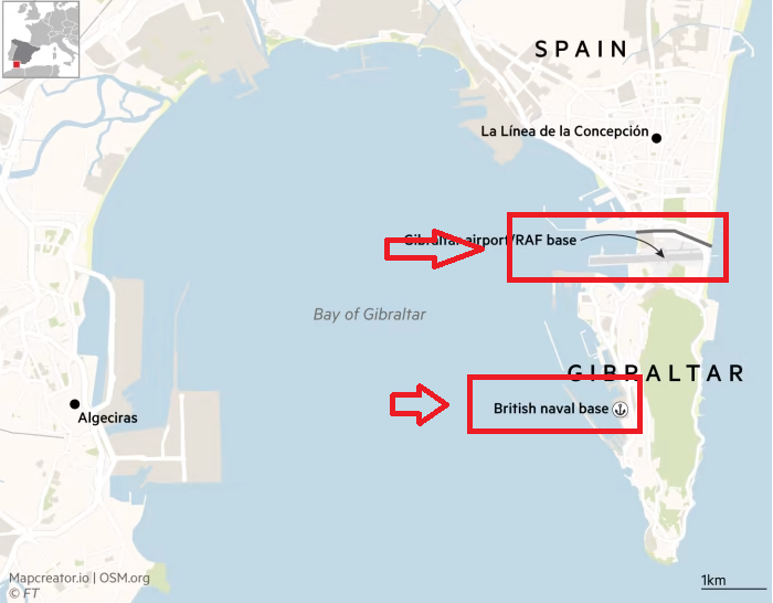 Según la ONU es #ILEGAL tener bases militares en territorios pendientes de #DESCOLONIZACIÓN.
Pues bien, La Colonia de #GIBRALTAR tiene dos BASES MILITARES, una aérea y otra naval donde paran Submarinos Nucleares para ser reparados.
¿Qué pensáis hacer @sanchezcastejon y @jmalbares…